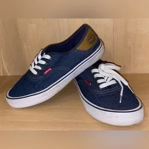 Levi's Shoes Levi Strauss Red Tab Denim Jean Sneakers Size